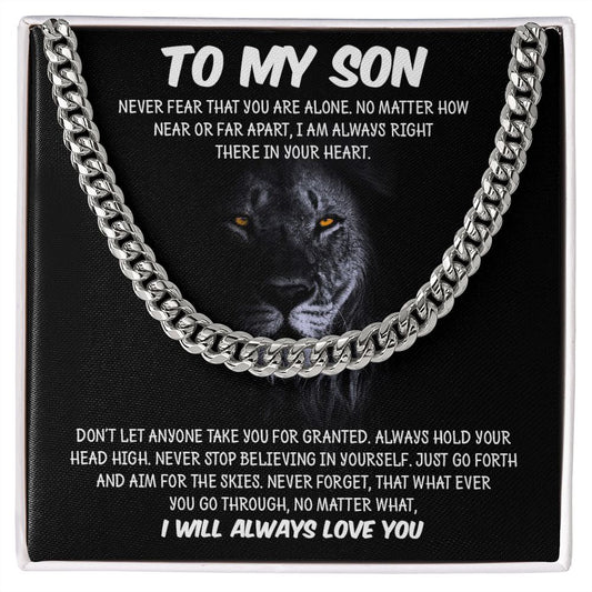 My Son | Be strong always - Cuban Link Chain