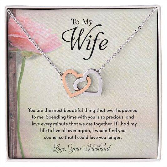 My Wife | Spend time with you - Interlocking Hearts necklac